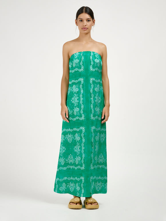 Amazon Dress Roame Bandana Emerald Green 