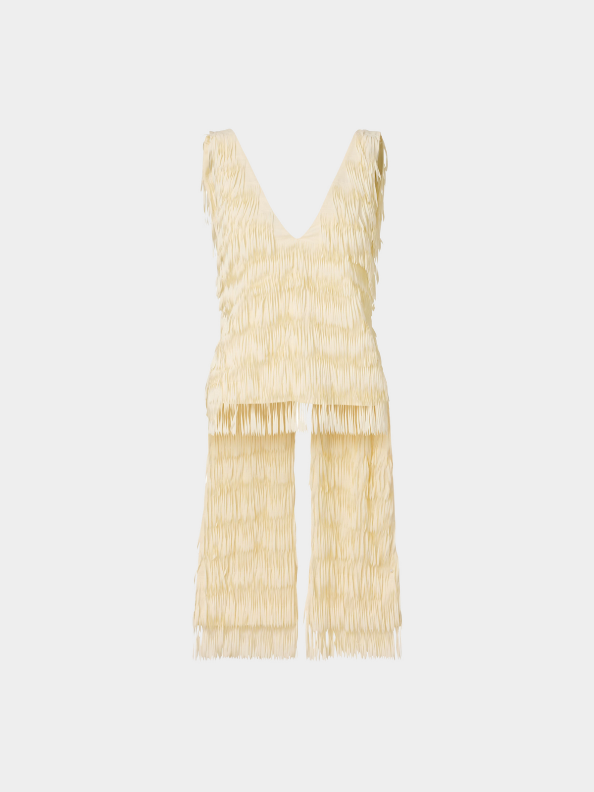 Ischia Fringe Top Ivory