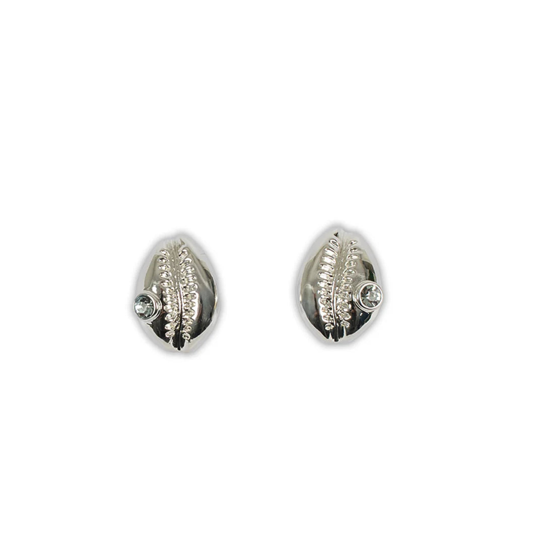 BRIWOK COWRIE EARRINGS | SILVER