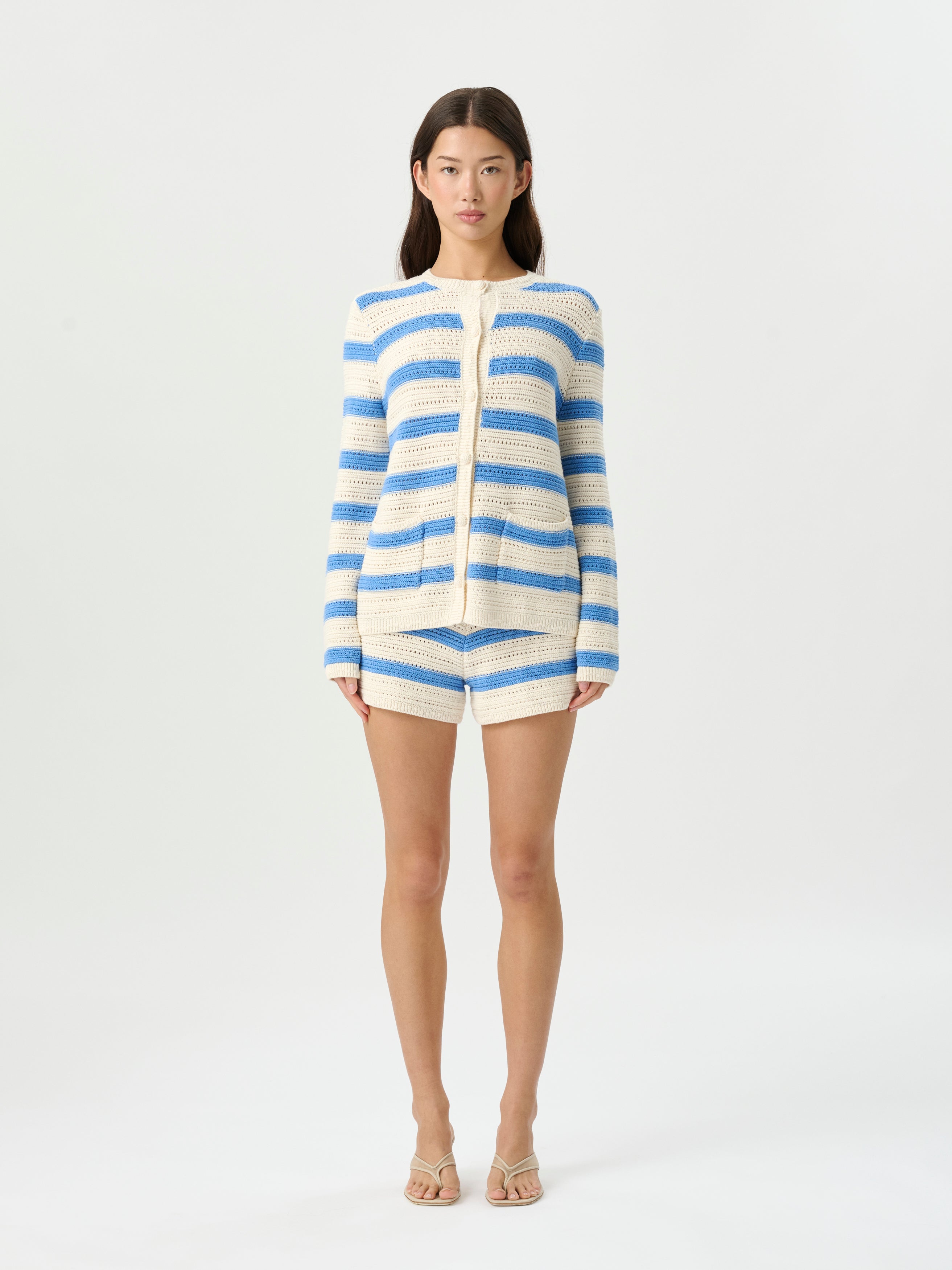 Manon Knit Cardigan Bleu