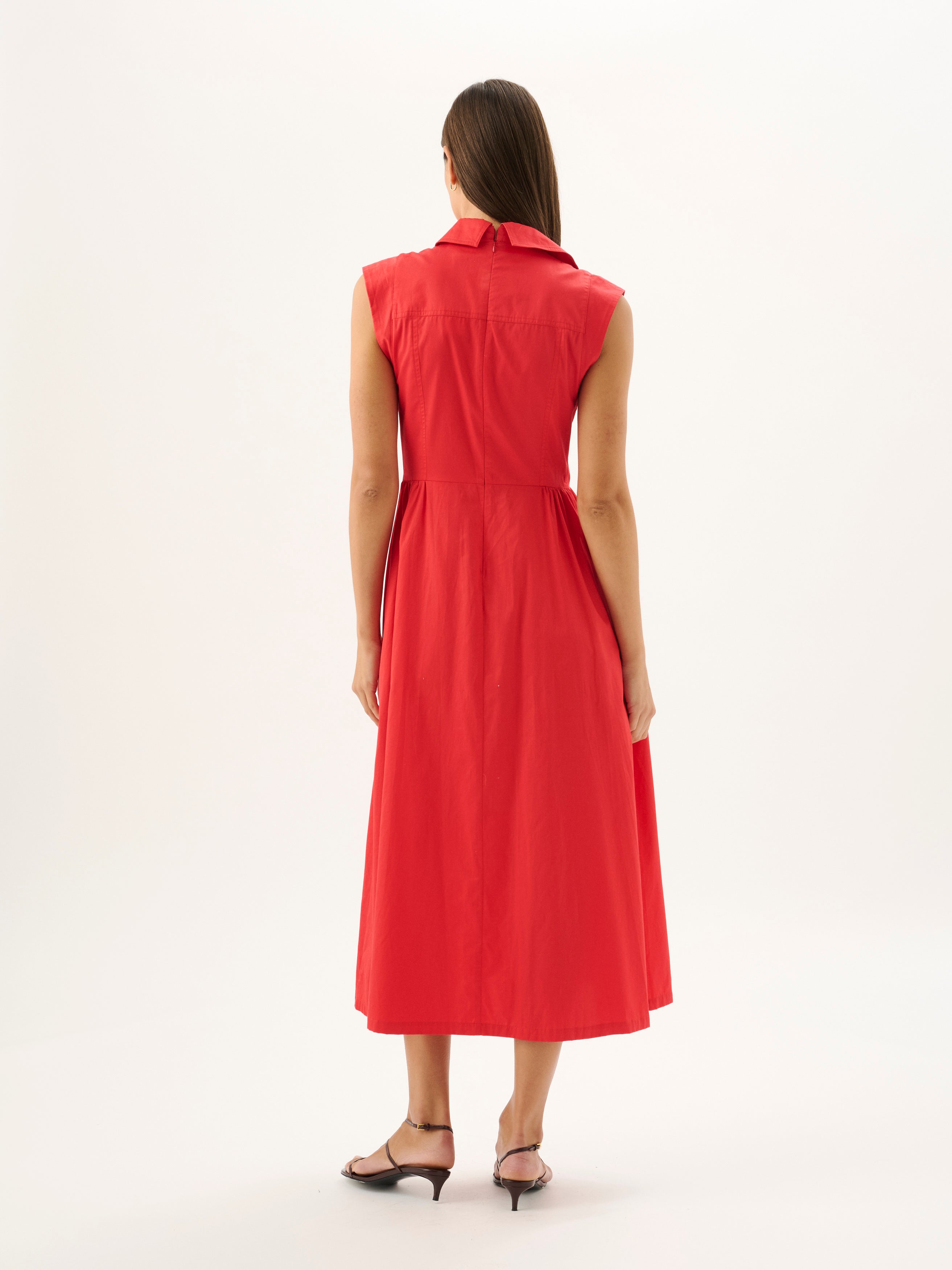 SKYLAR MIDI DRESS | ROSSO