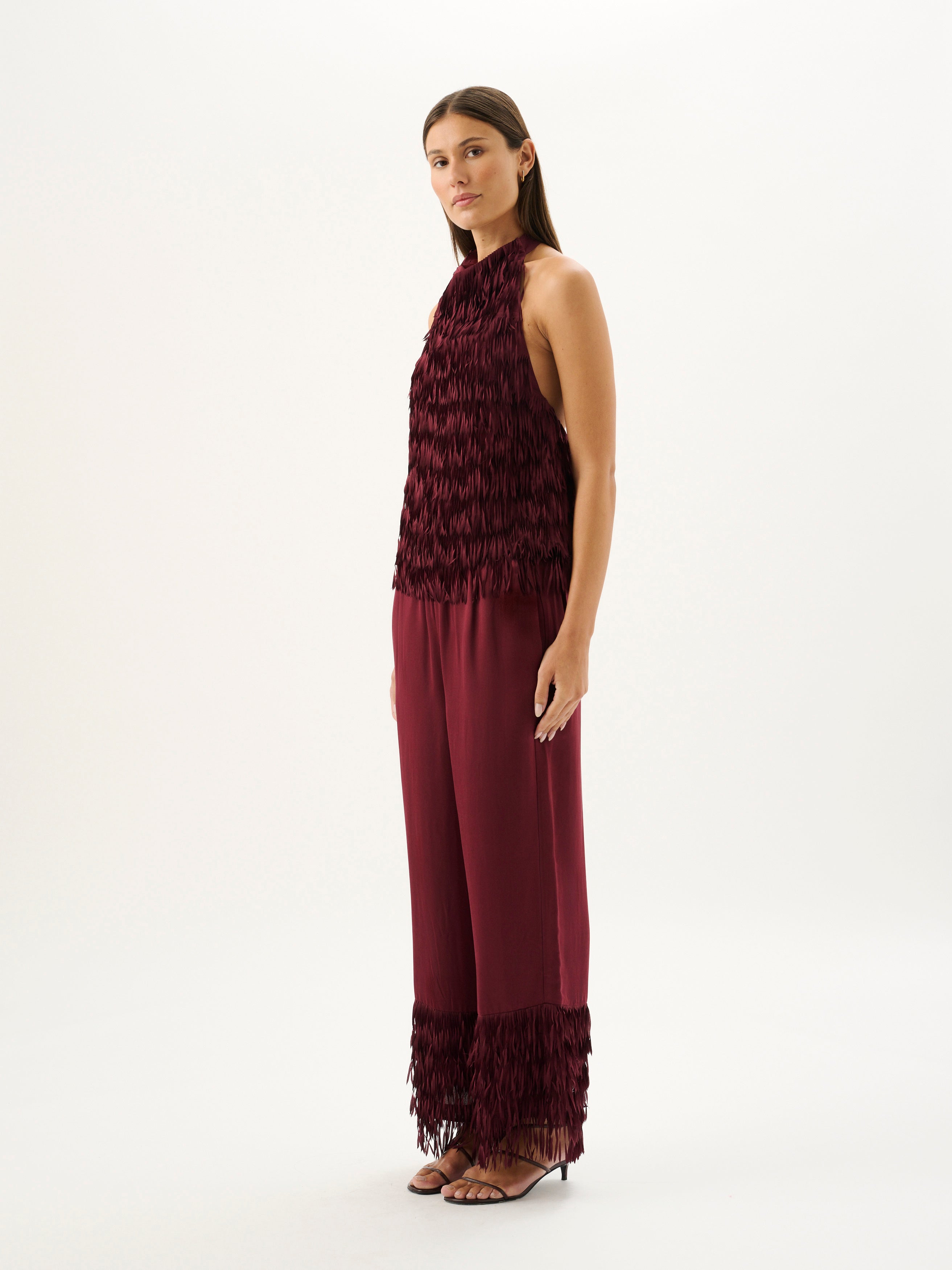PETALO FRINGE PANT | SANGRIA