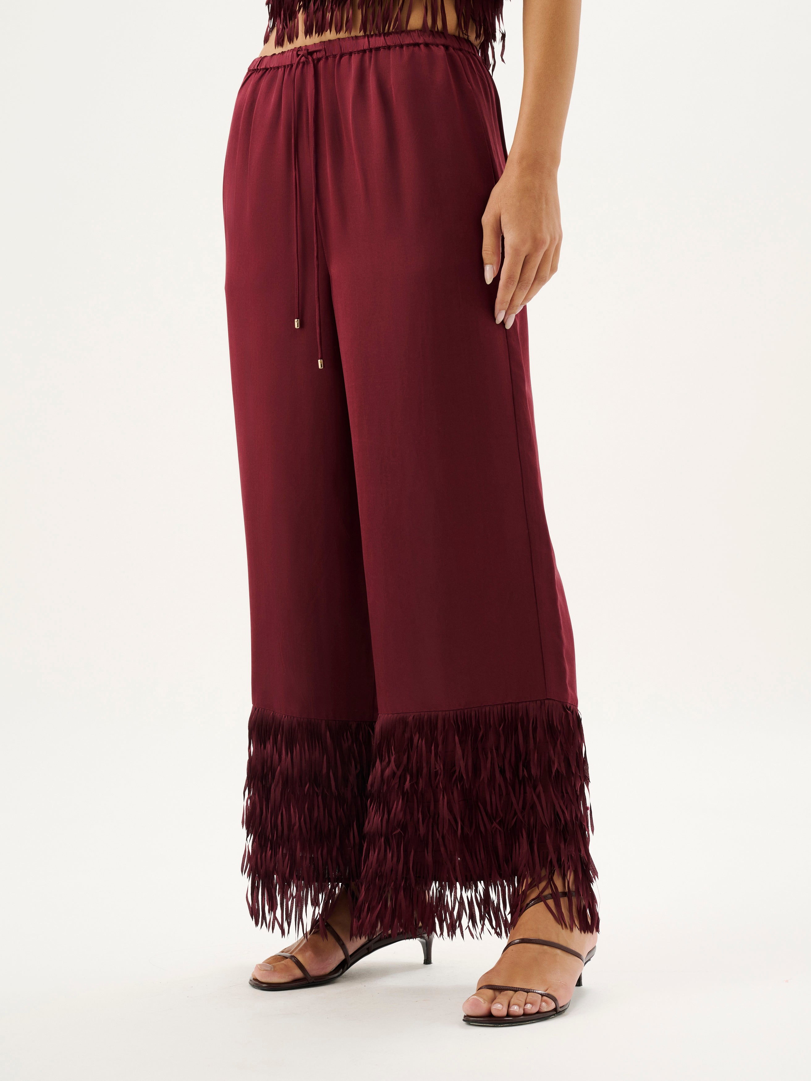 PETALO FRINGE PANT | SANGRIA