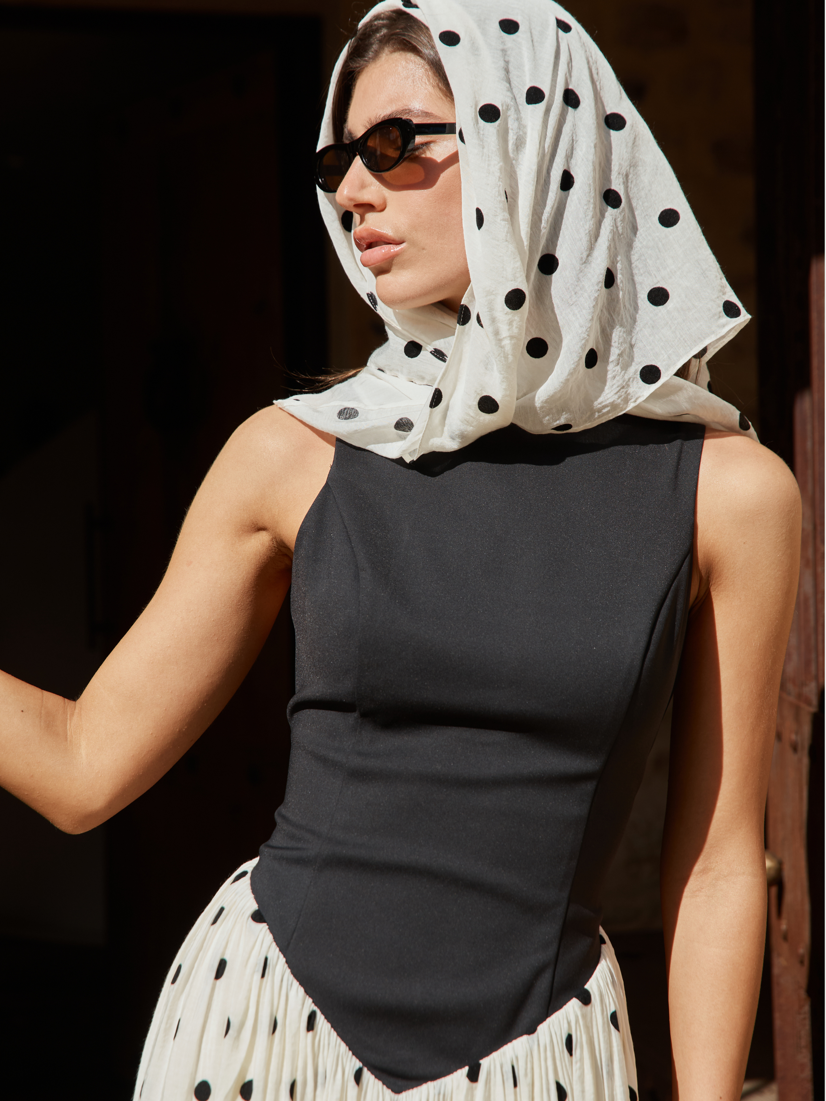 Brigitte Head Scarf Heirloom Dot