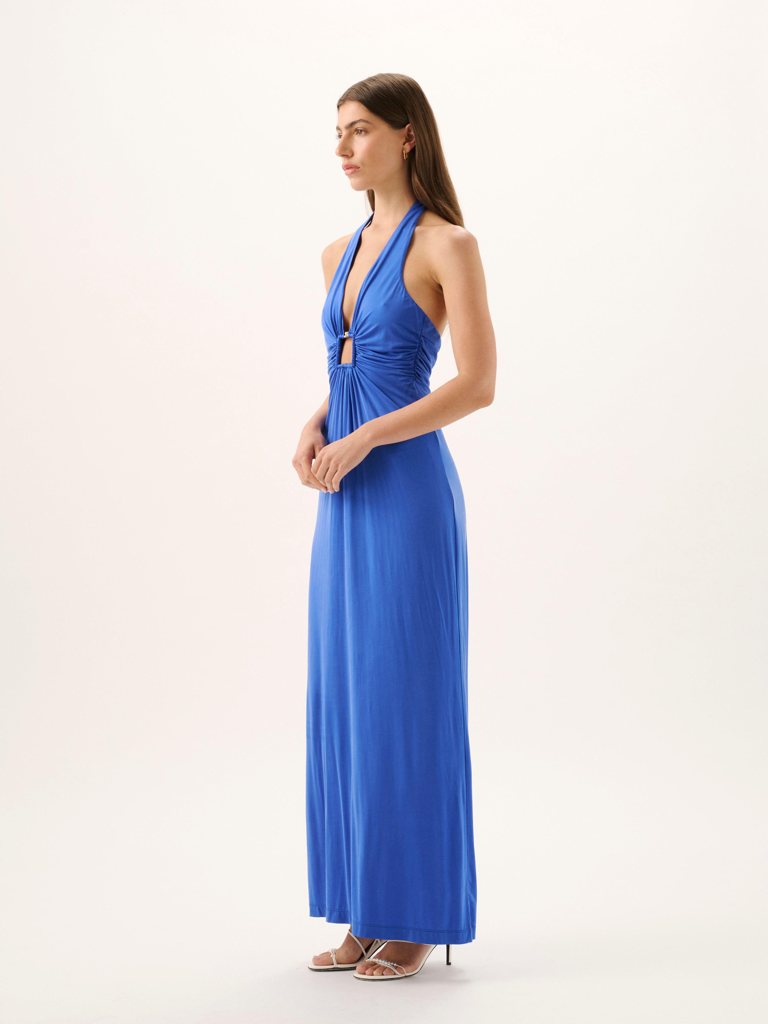 SAWYER CUPRO HALTER DRESS