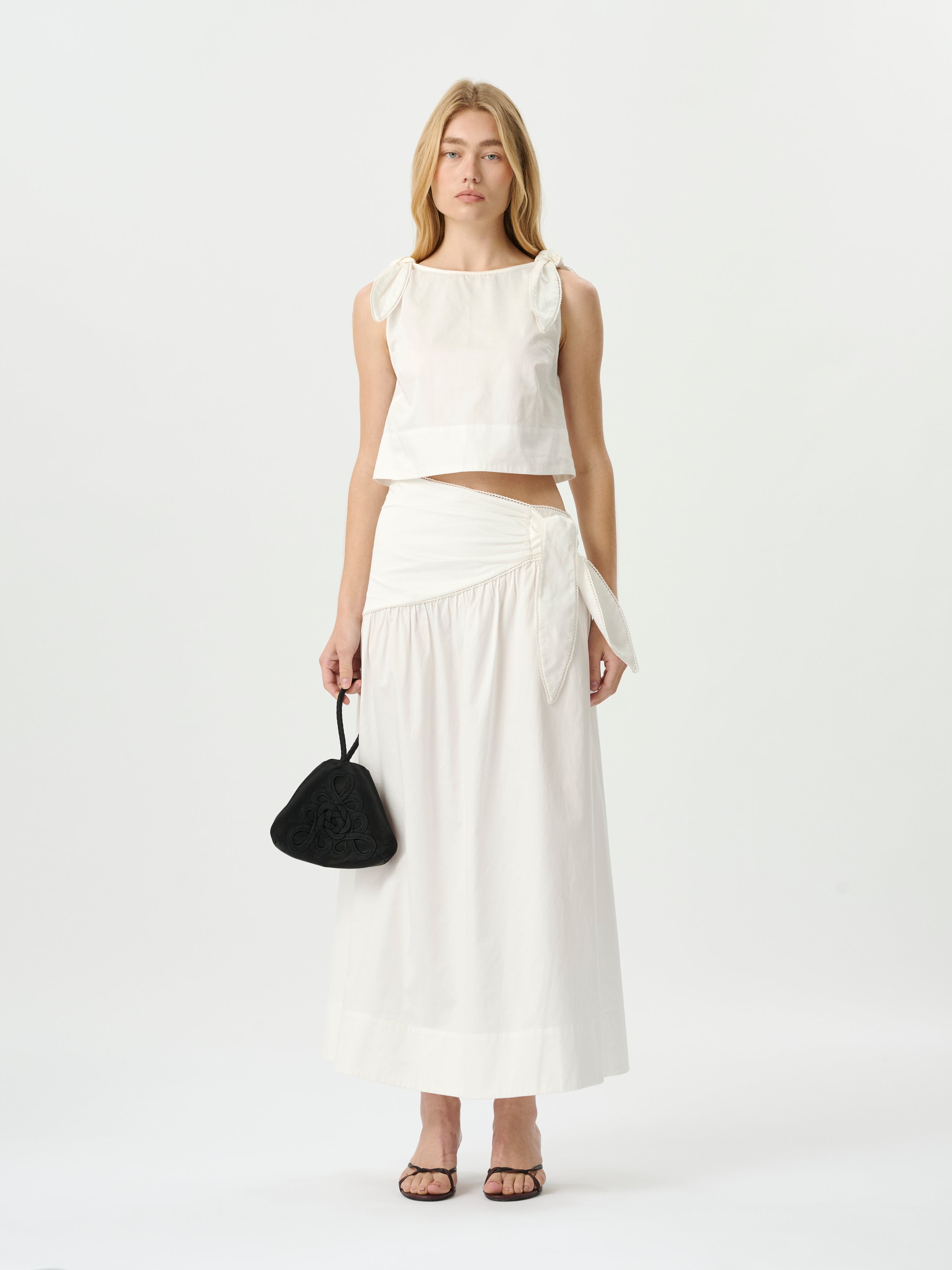 Dixie Tie Skirt White