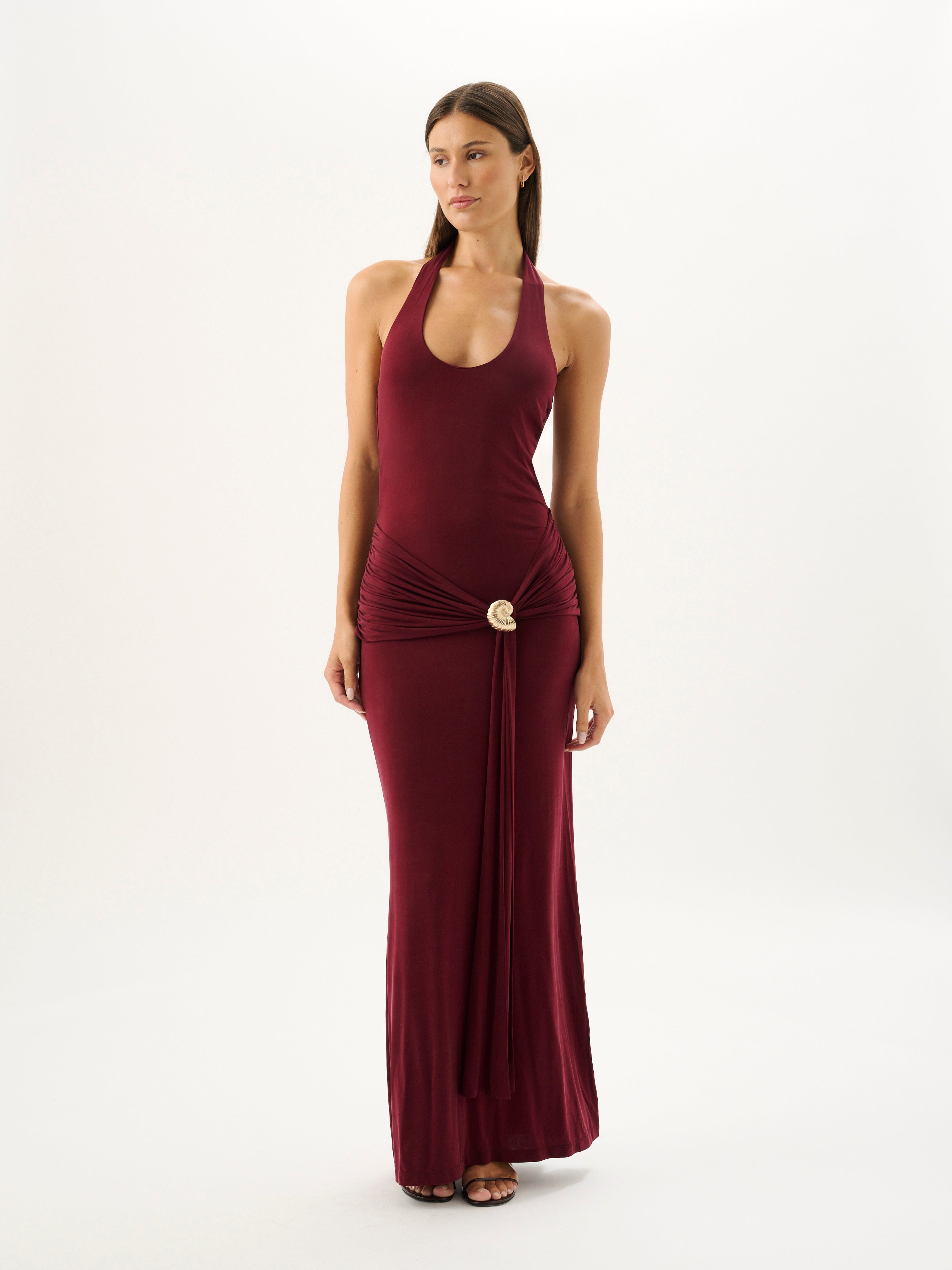 JULIETTA HALTER DRESS | SANGRIA