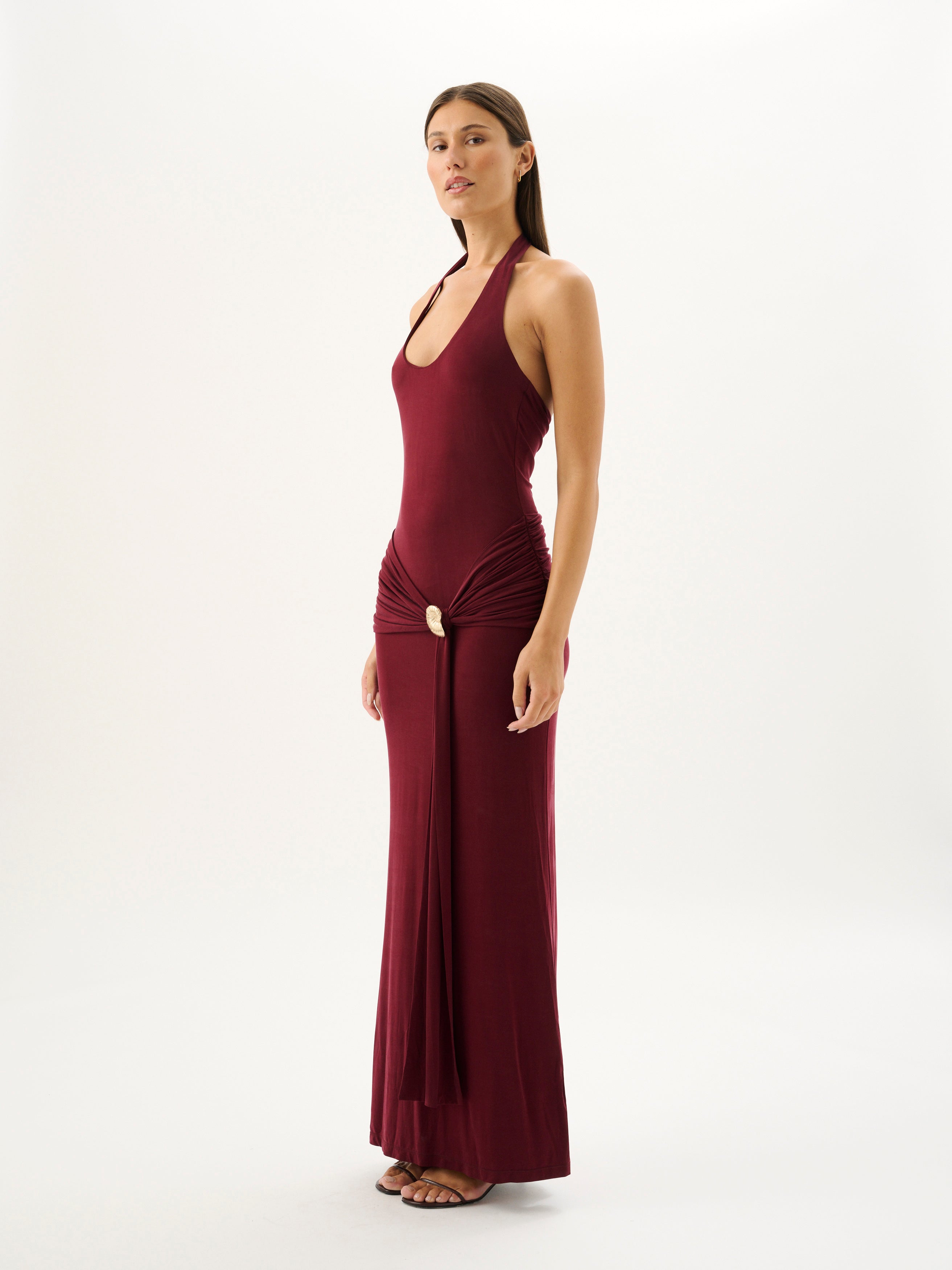 JULIETTA HALTER DRESS | SANGRIA