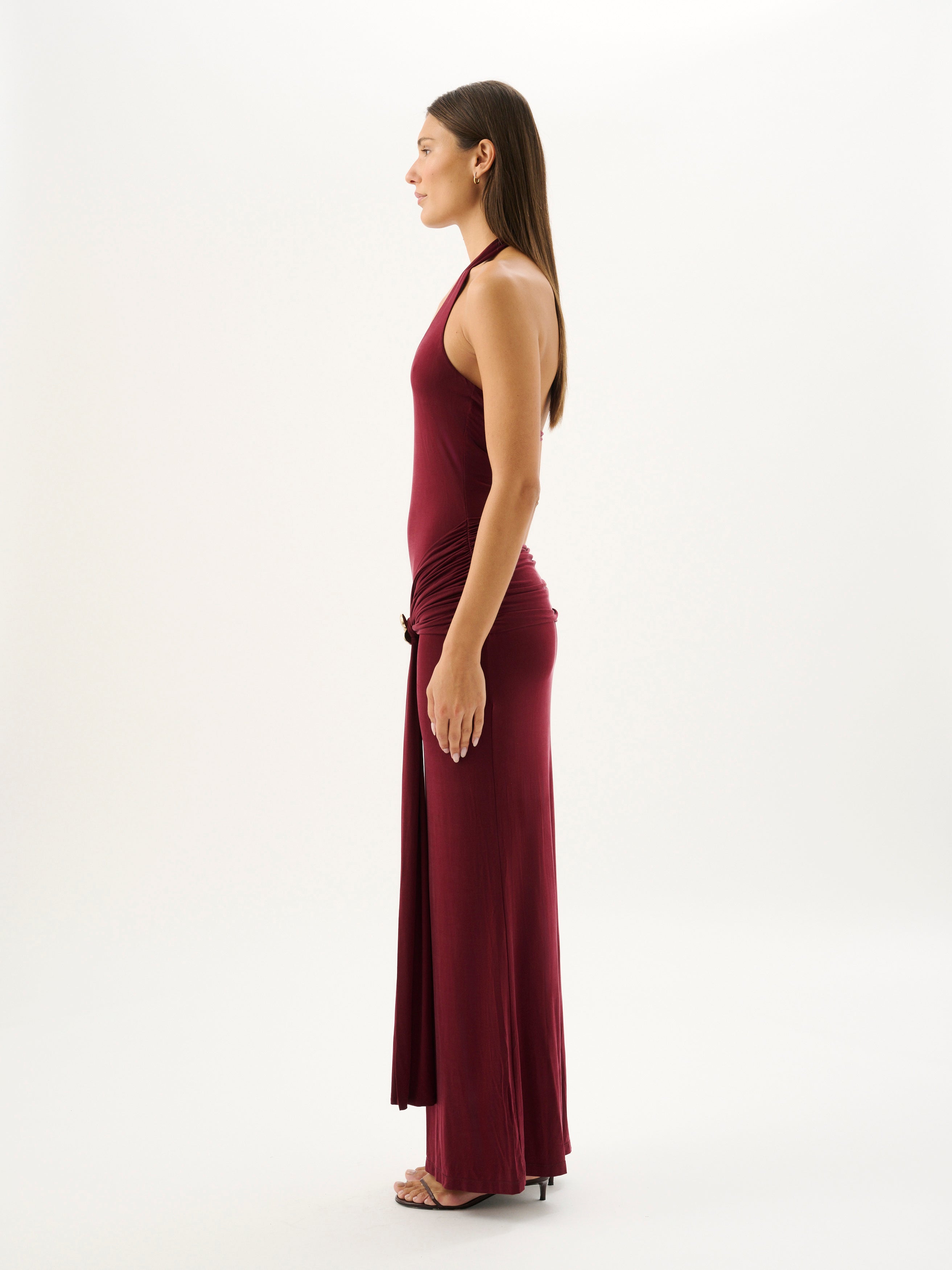 JULIETTA HALTER DRESS | SANGRIA
