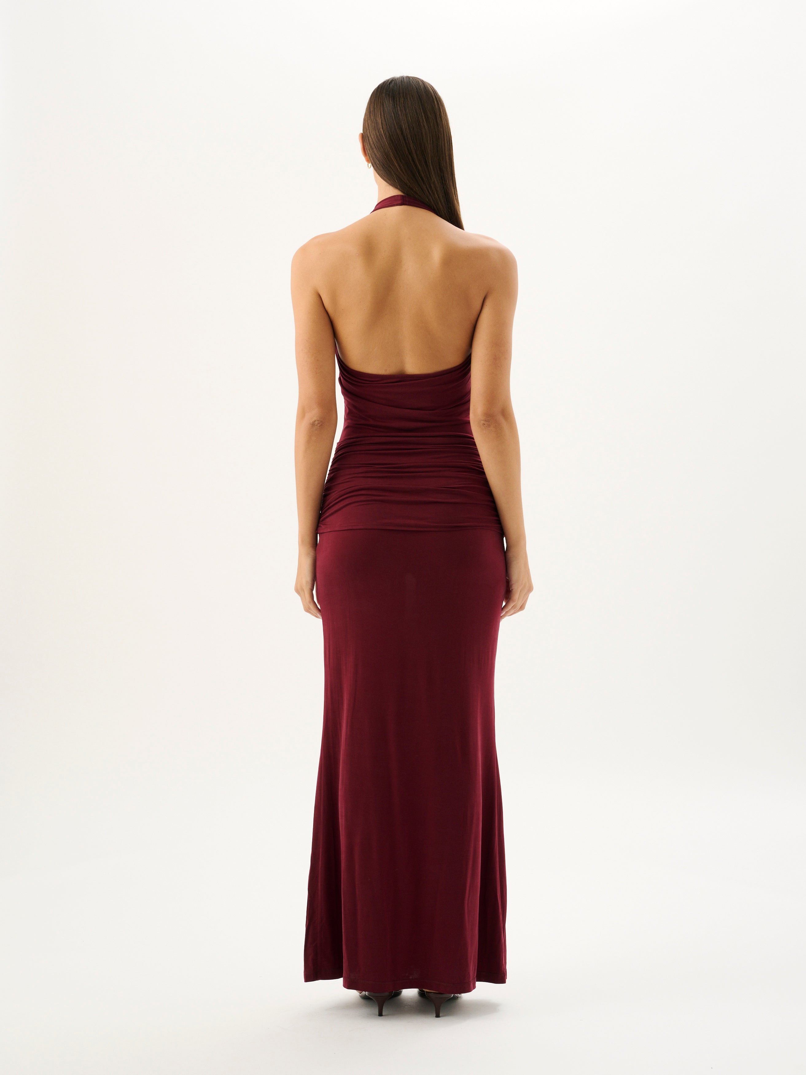 JULIETTA HALTER DRESS | SANGRIA