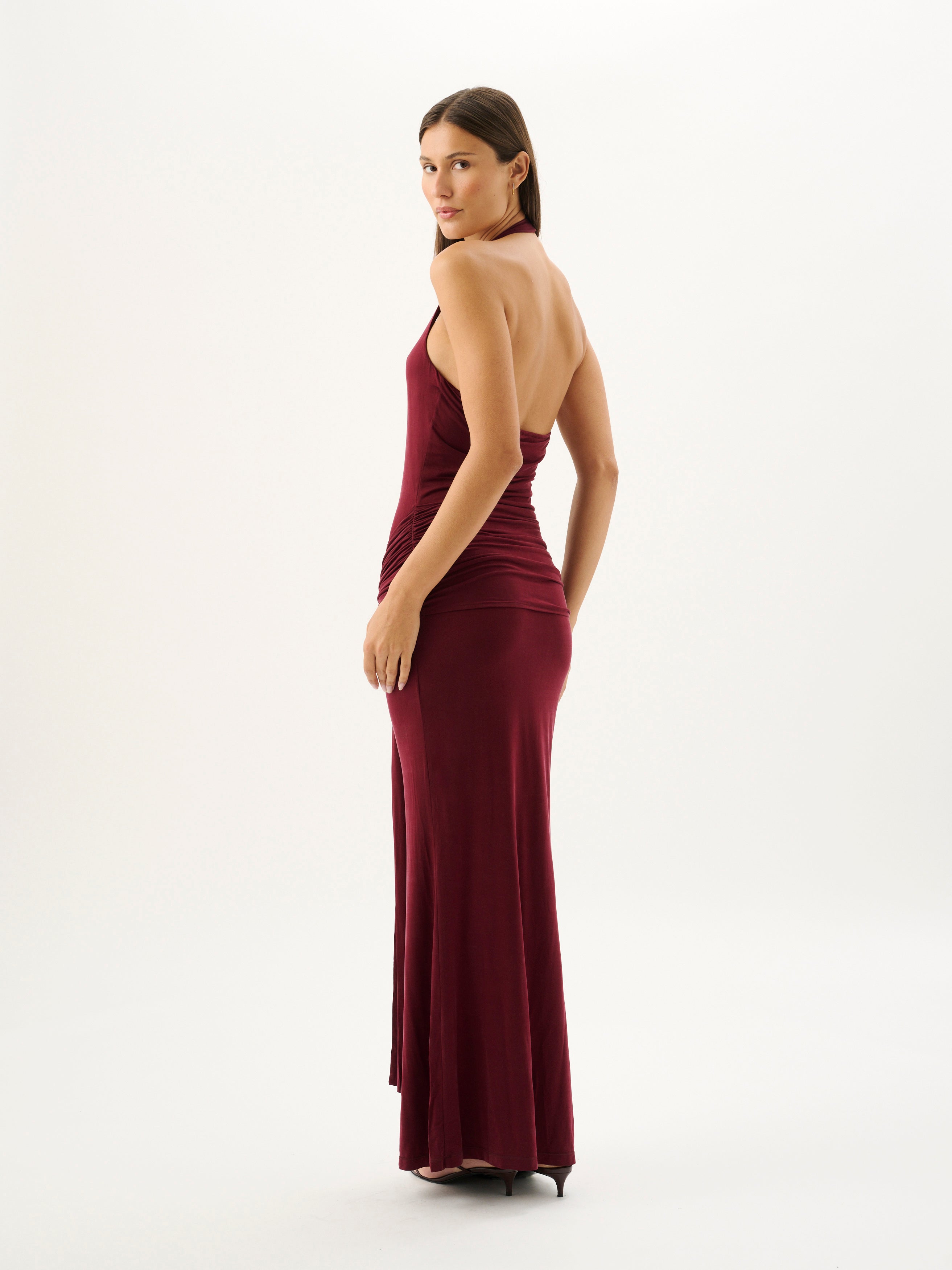 JULIETTA HALTER DRESS | SANGRIA