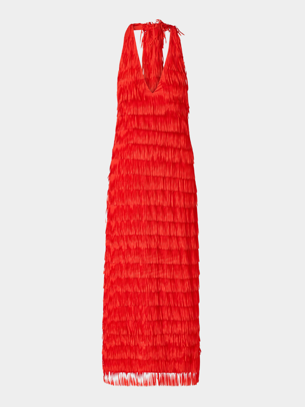 Ischia Fringe Dress Flame