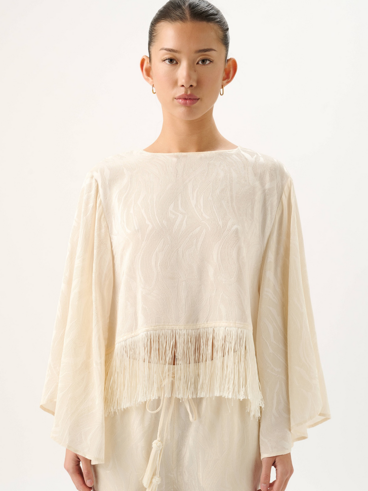 Vali Jacquard Top Ivory