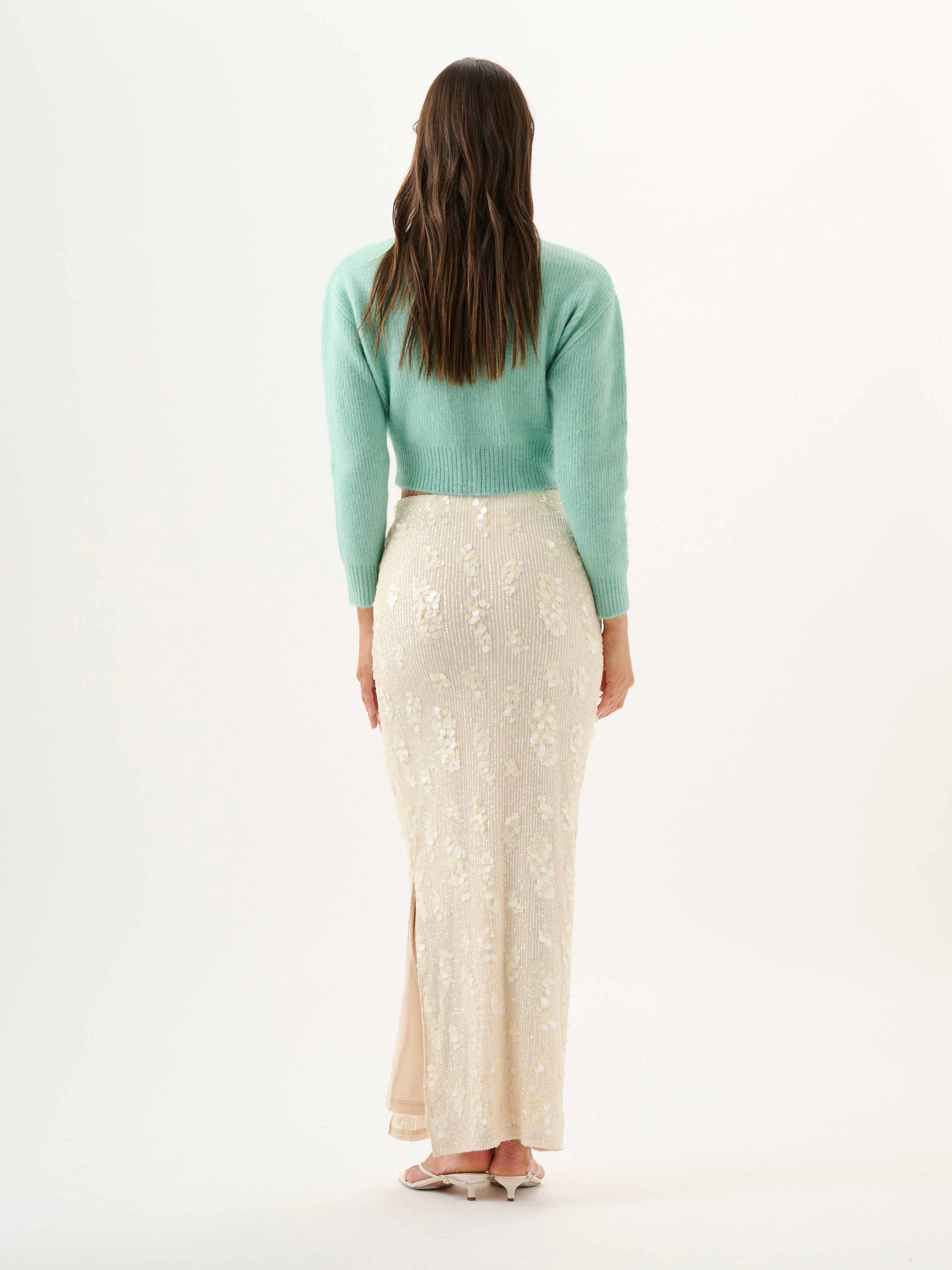 YVES SKIRT | IVORY SEQUIN