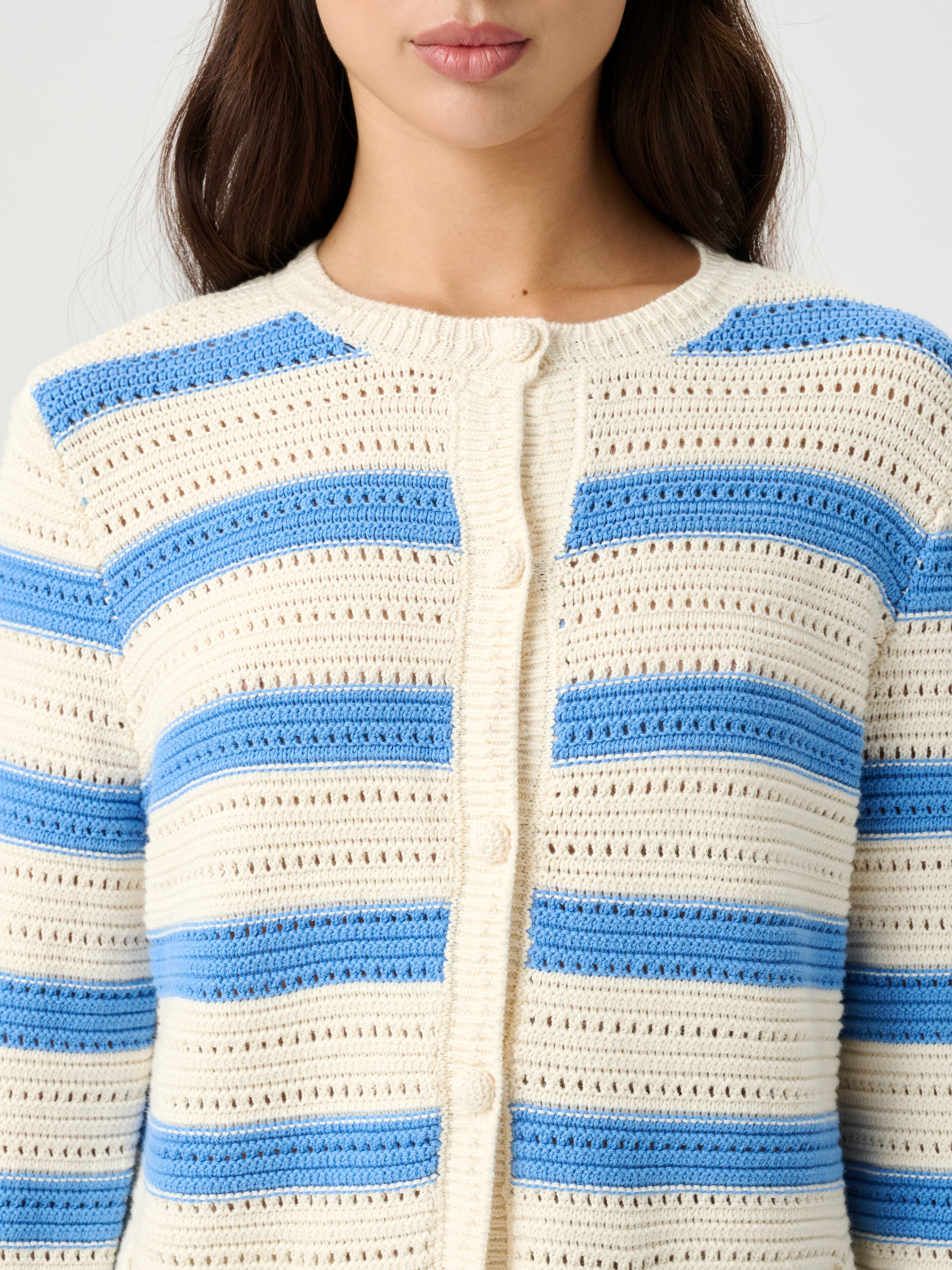 Manon Knit Cardigan Bleu