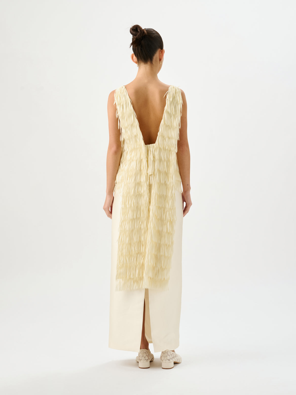 Ischia Fringe Top Ivory
