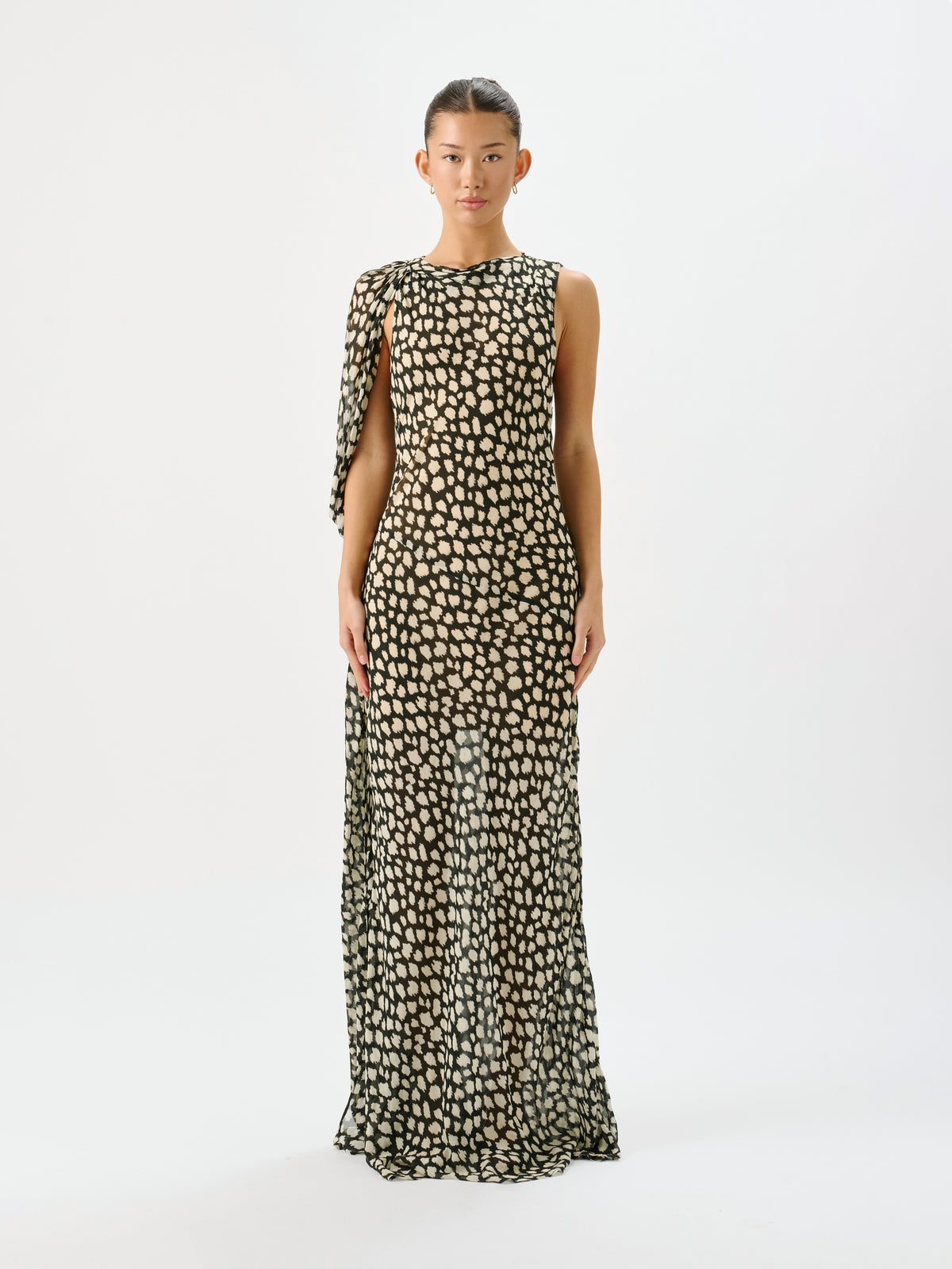 Fallon Drape Gown Sauvage Noir