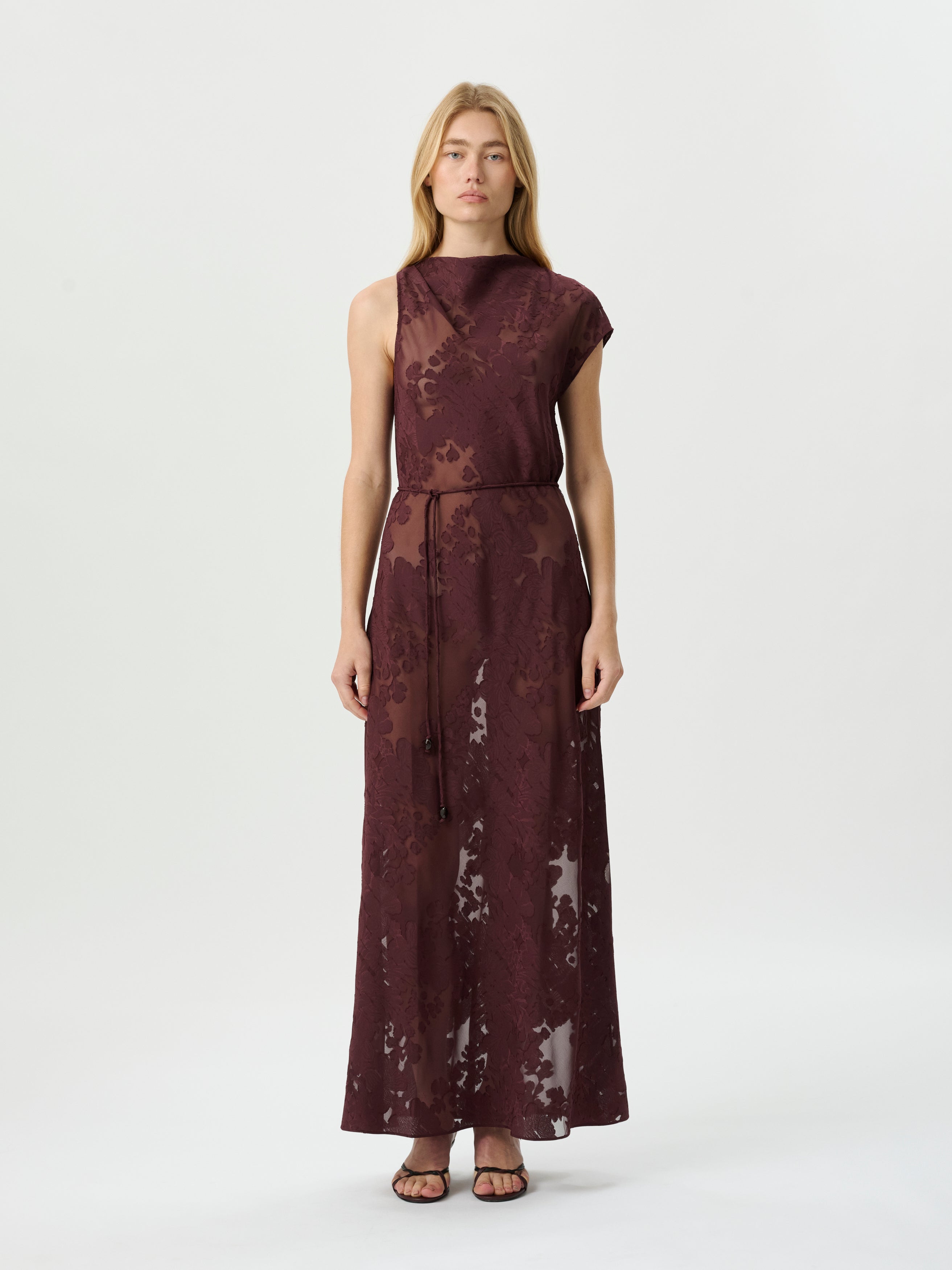 Capri Dress Mulburry Jacquard