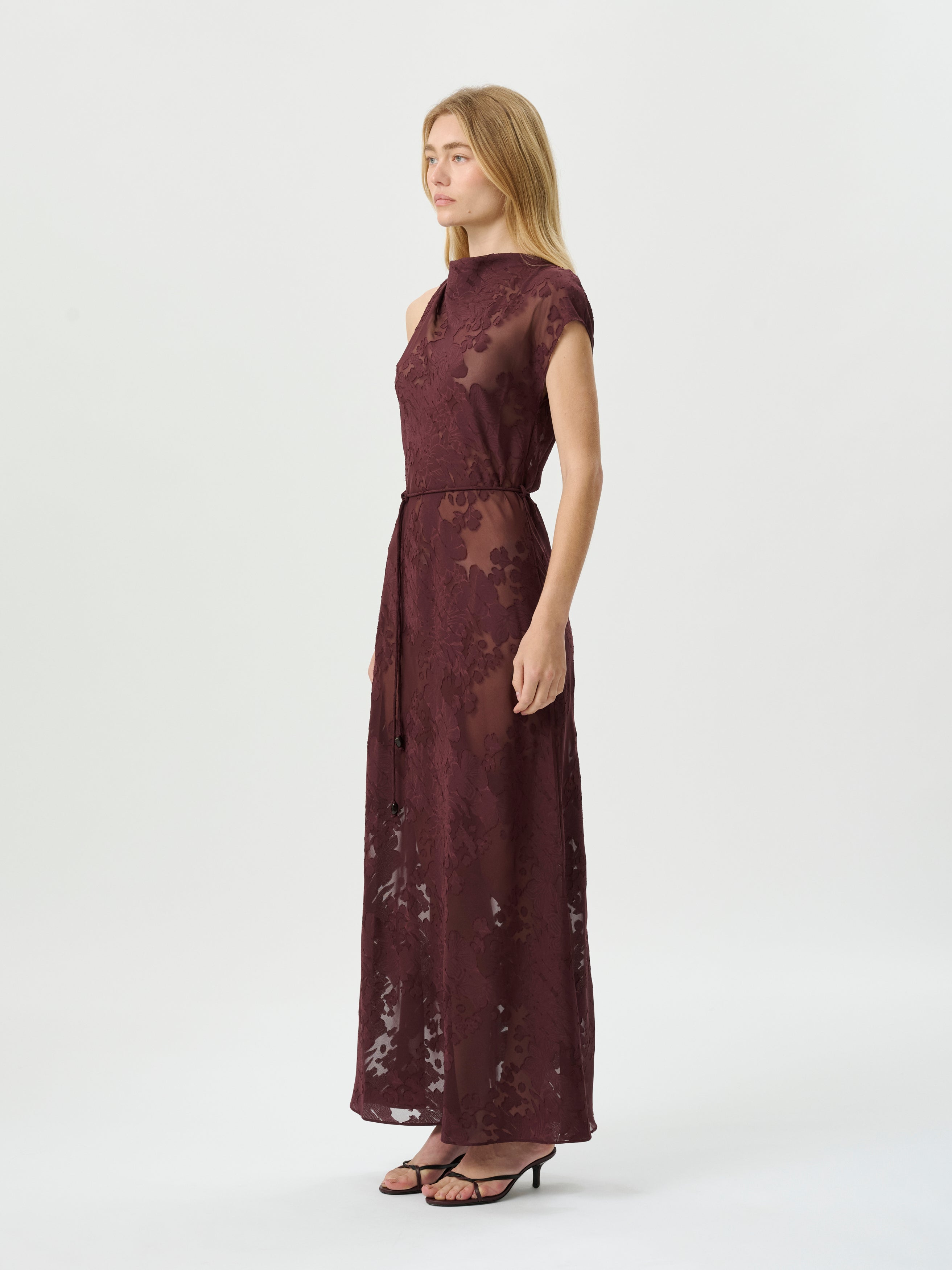Capri Dress Mulburry Jacquard