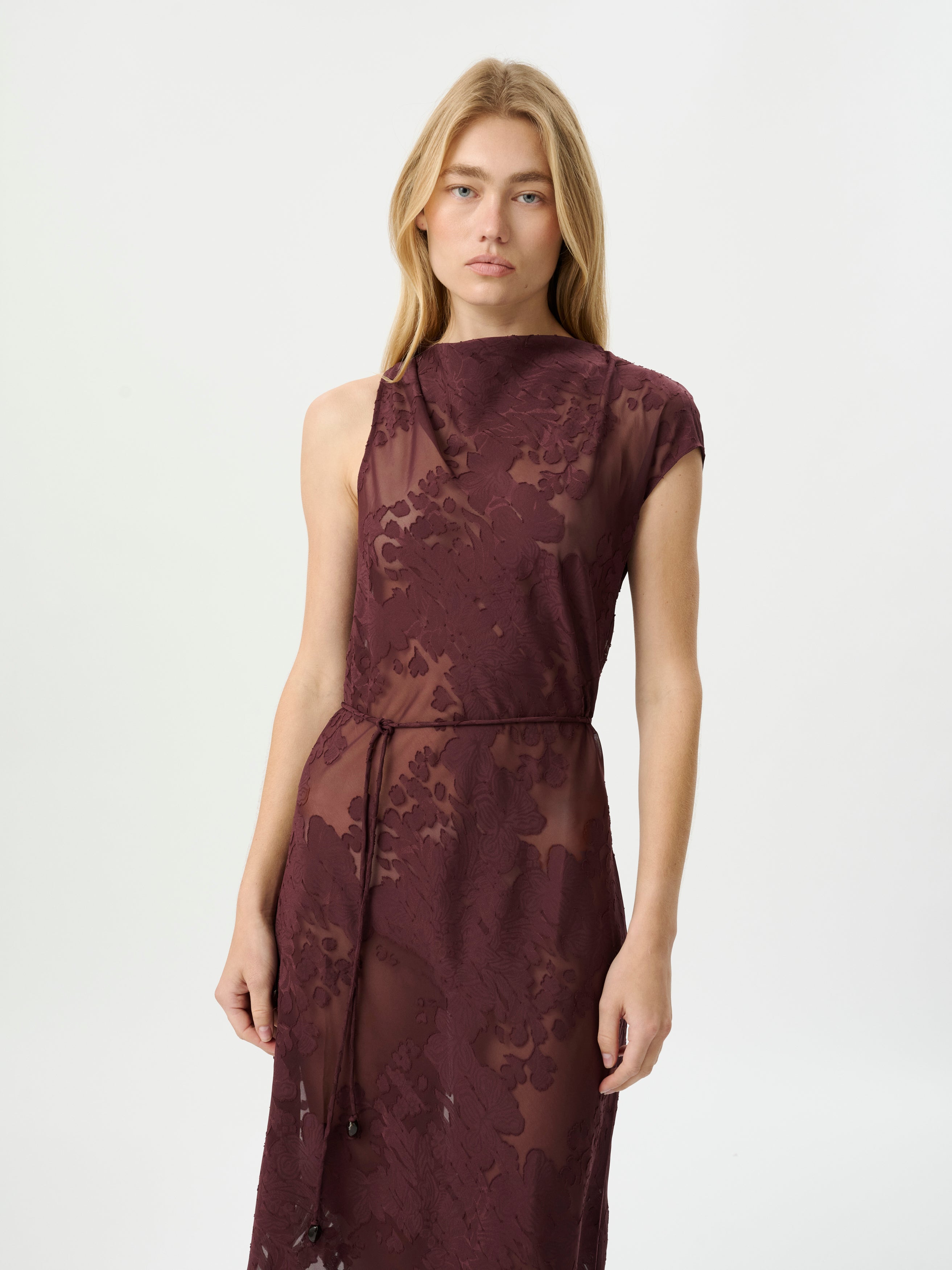 Capri Dress Mulburry Jacquard