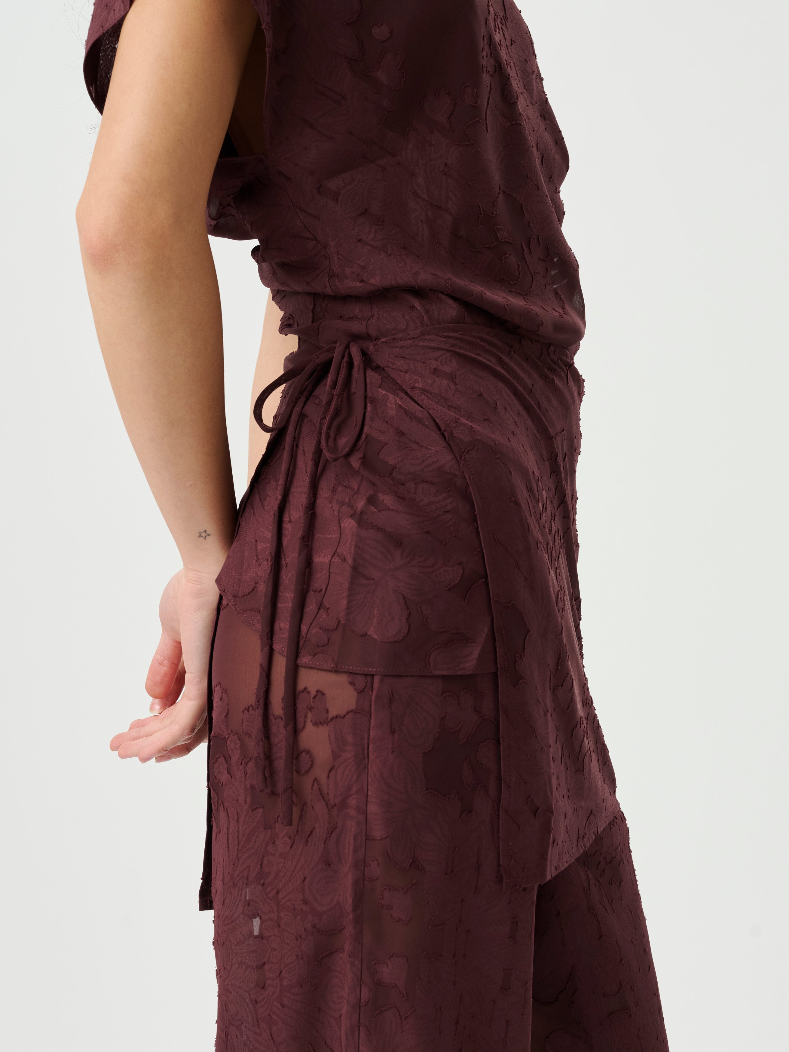 Tallow Pant Mulburry Jacquard