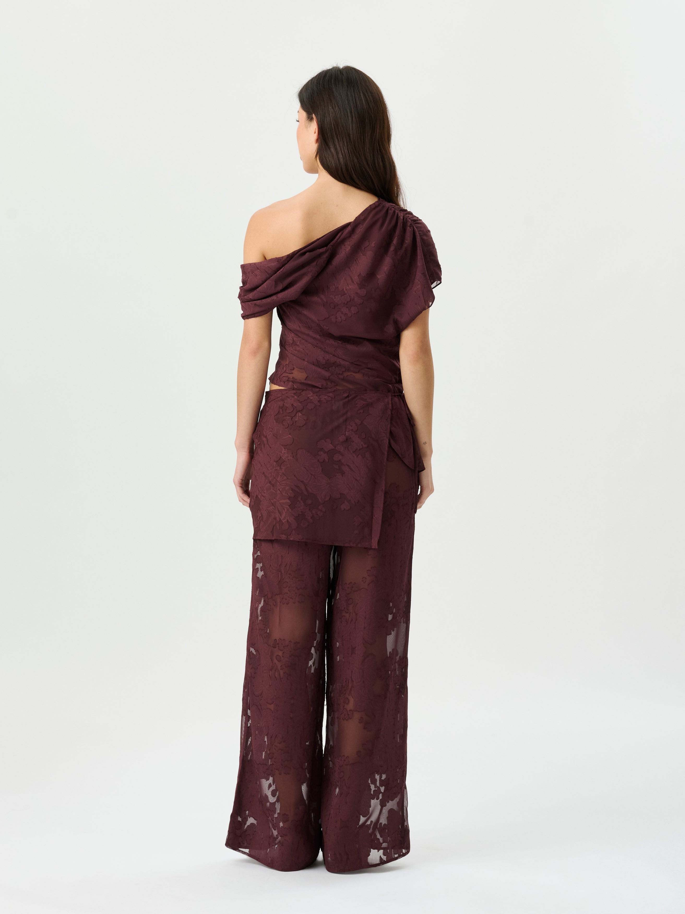 Marcel Top Mulburry Jacquard
