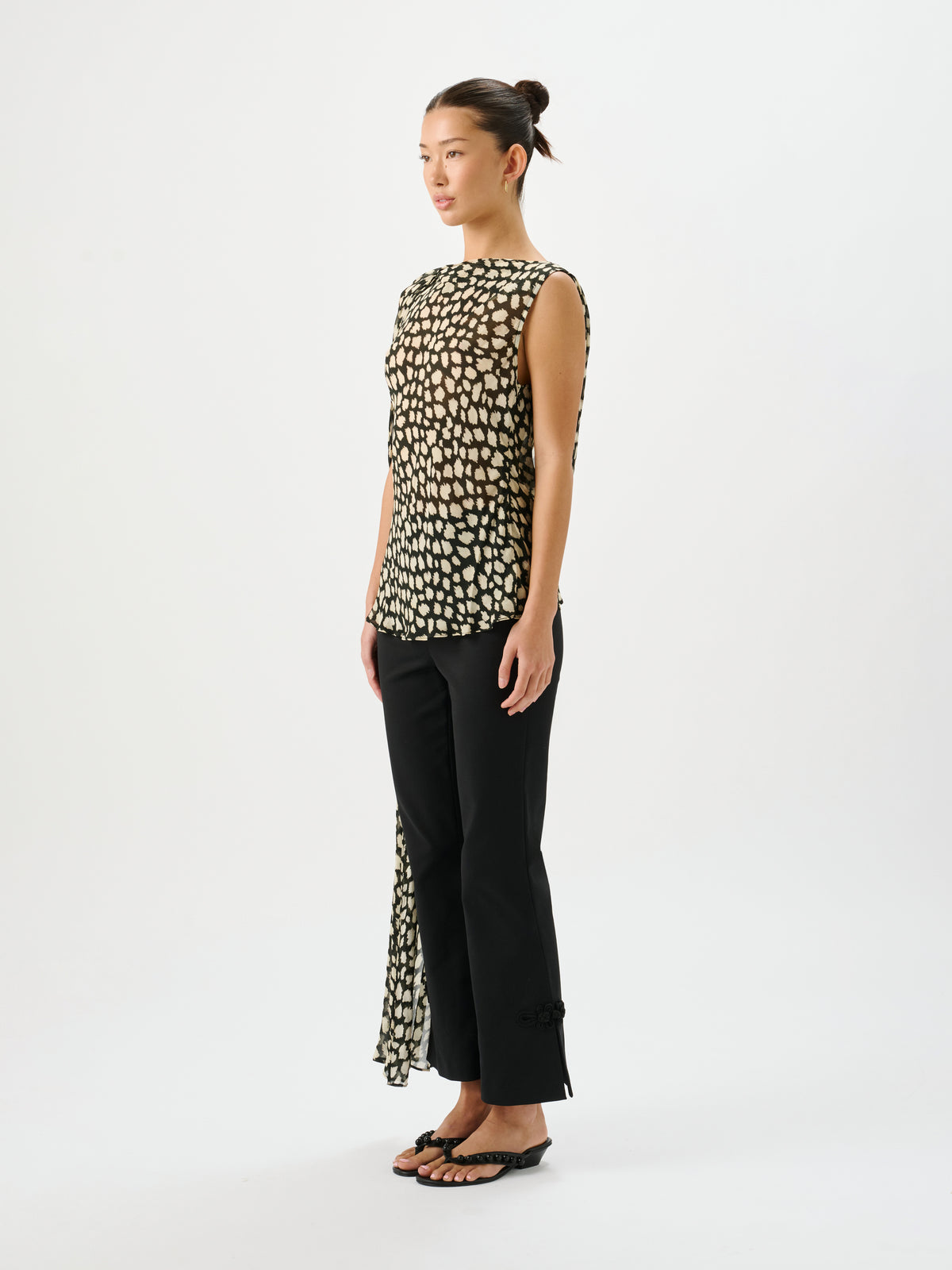 Fallon Drape Top Sauvage Noir