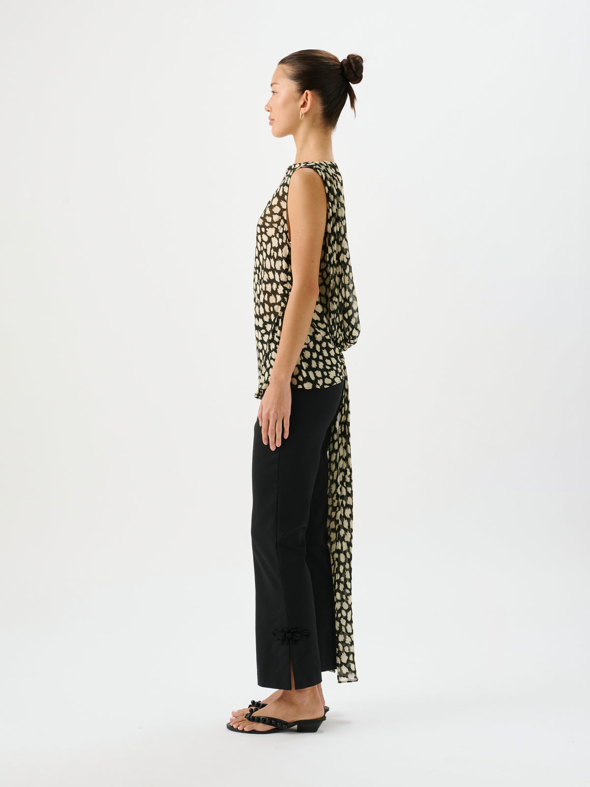 Fallon Drape Top Sauvage Noir