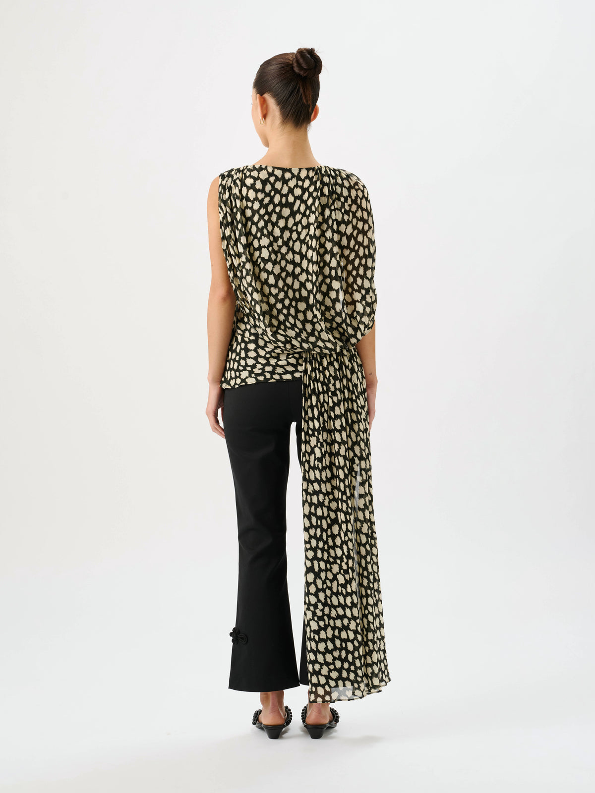 Fallon Drape Top Sauvage Noir
