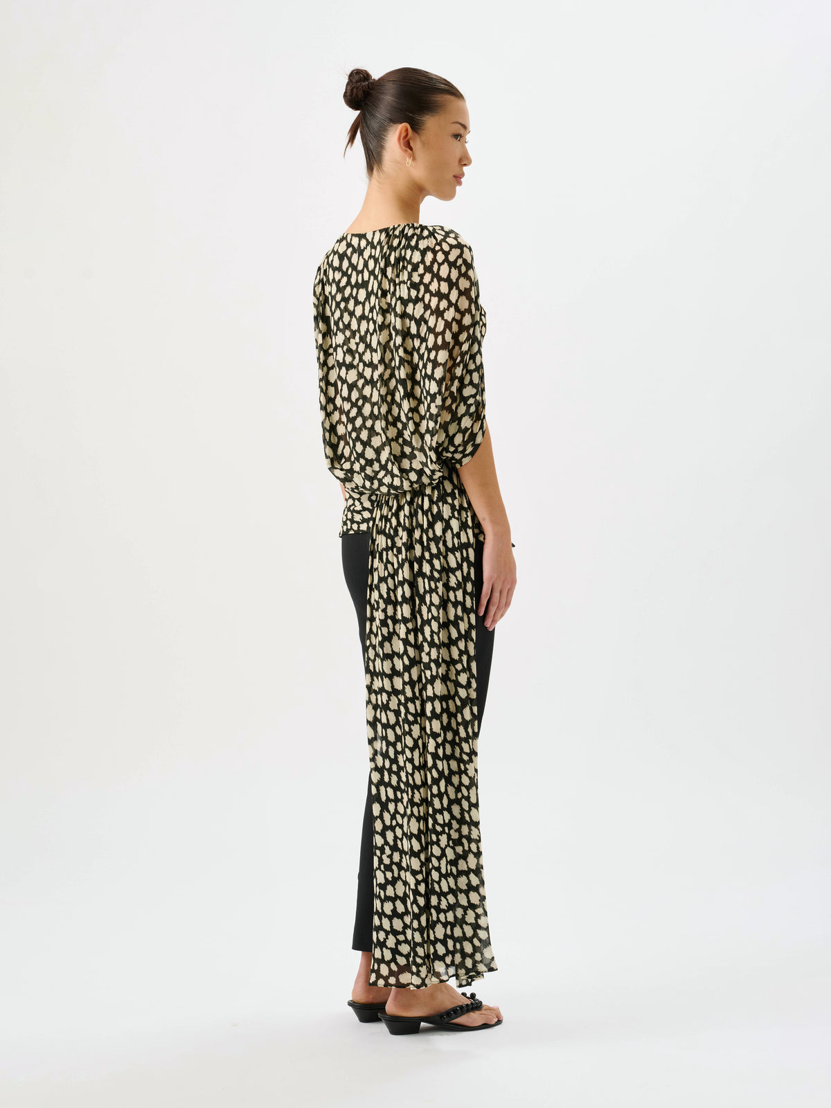 Fallon Drape Top Sauvage Noir