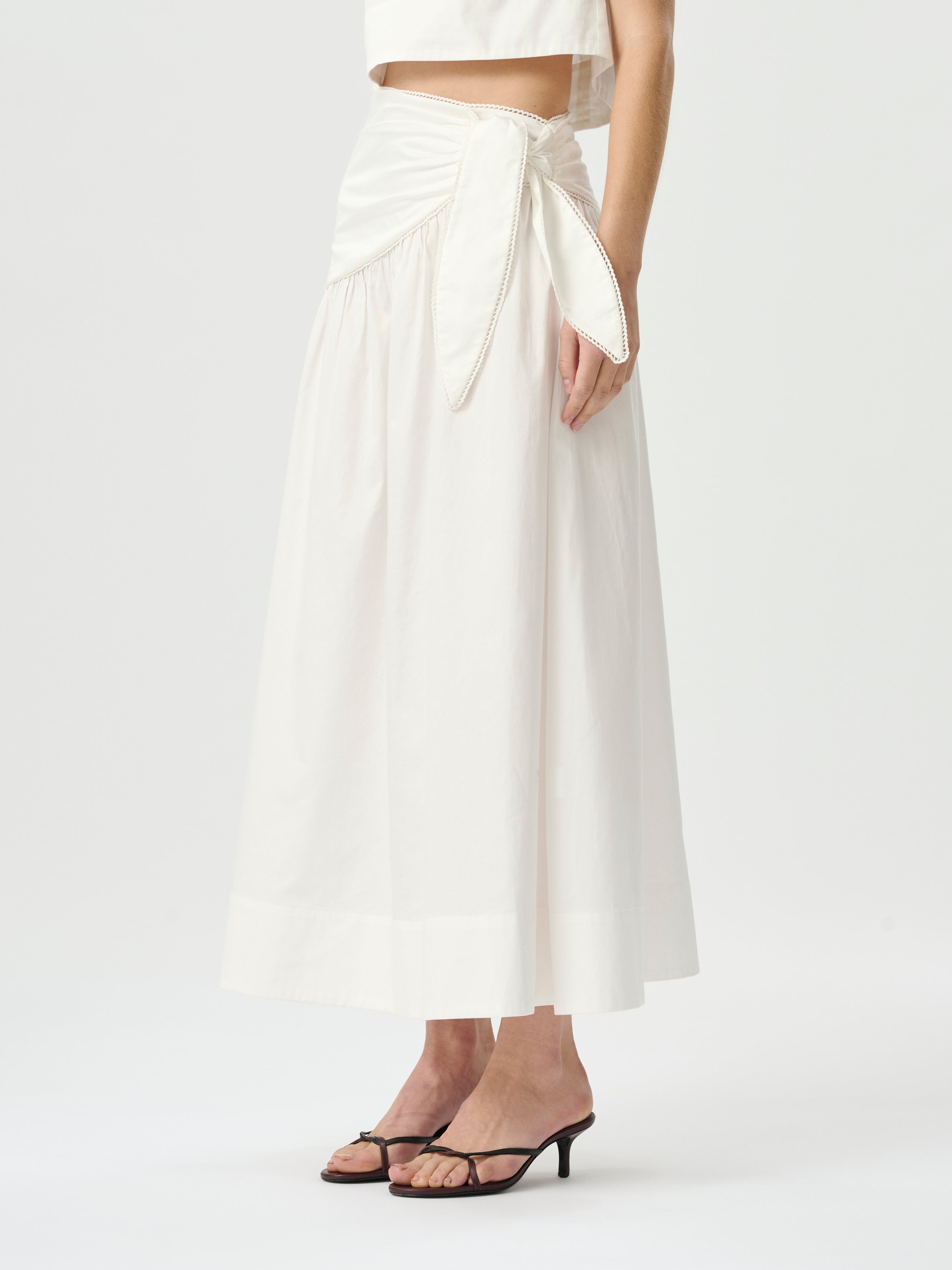 Dixie Tie Skirt White