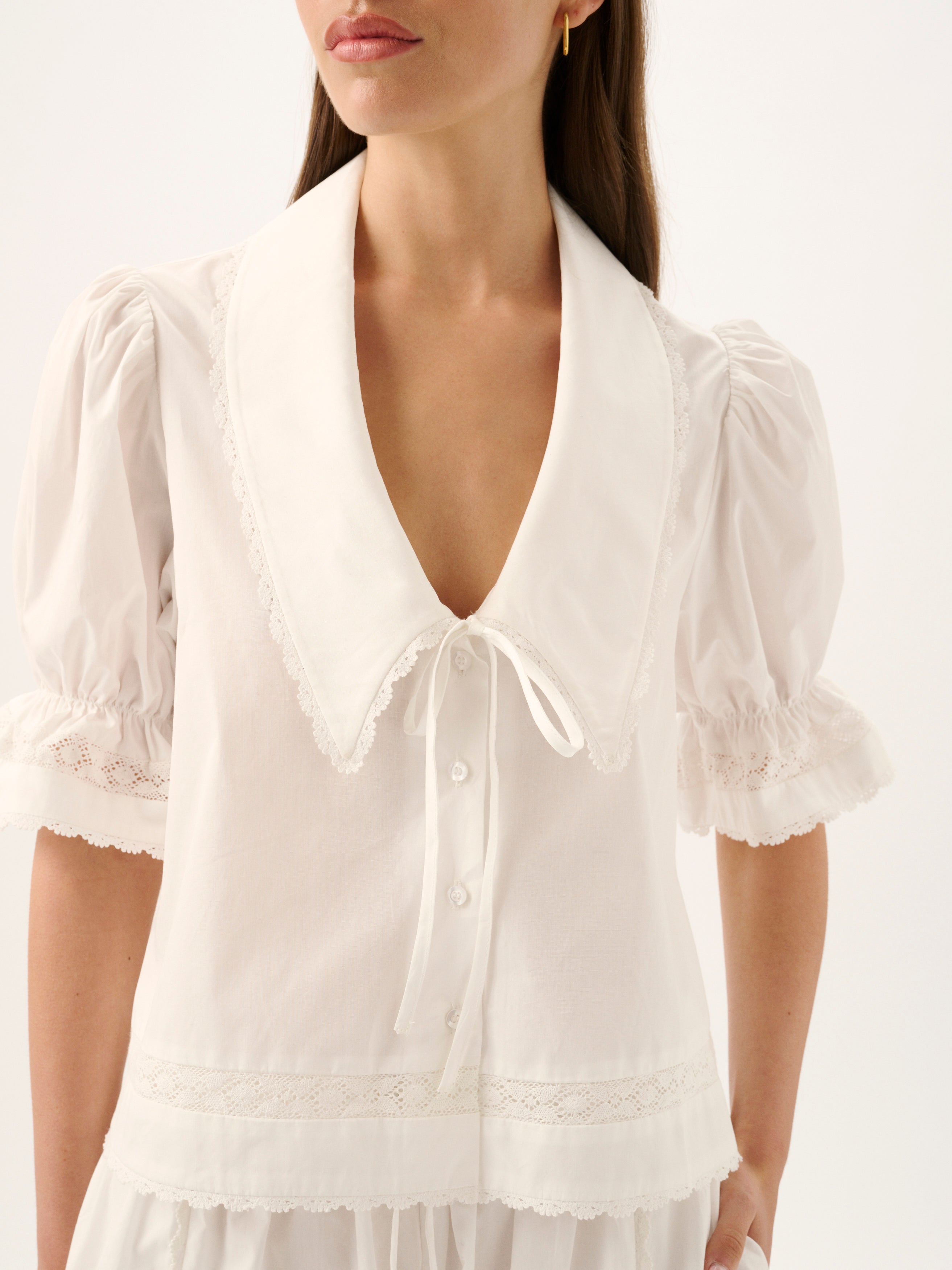 MAISIE TIE SHIRT | WHITE