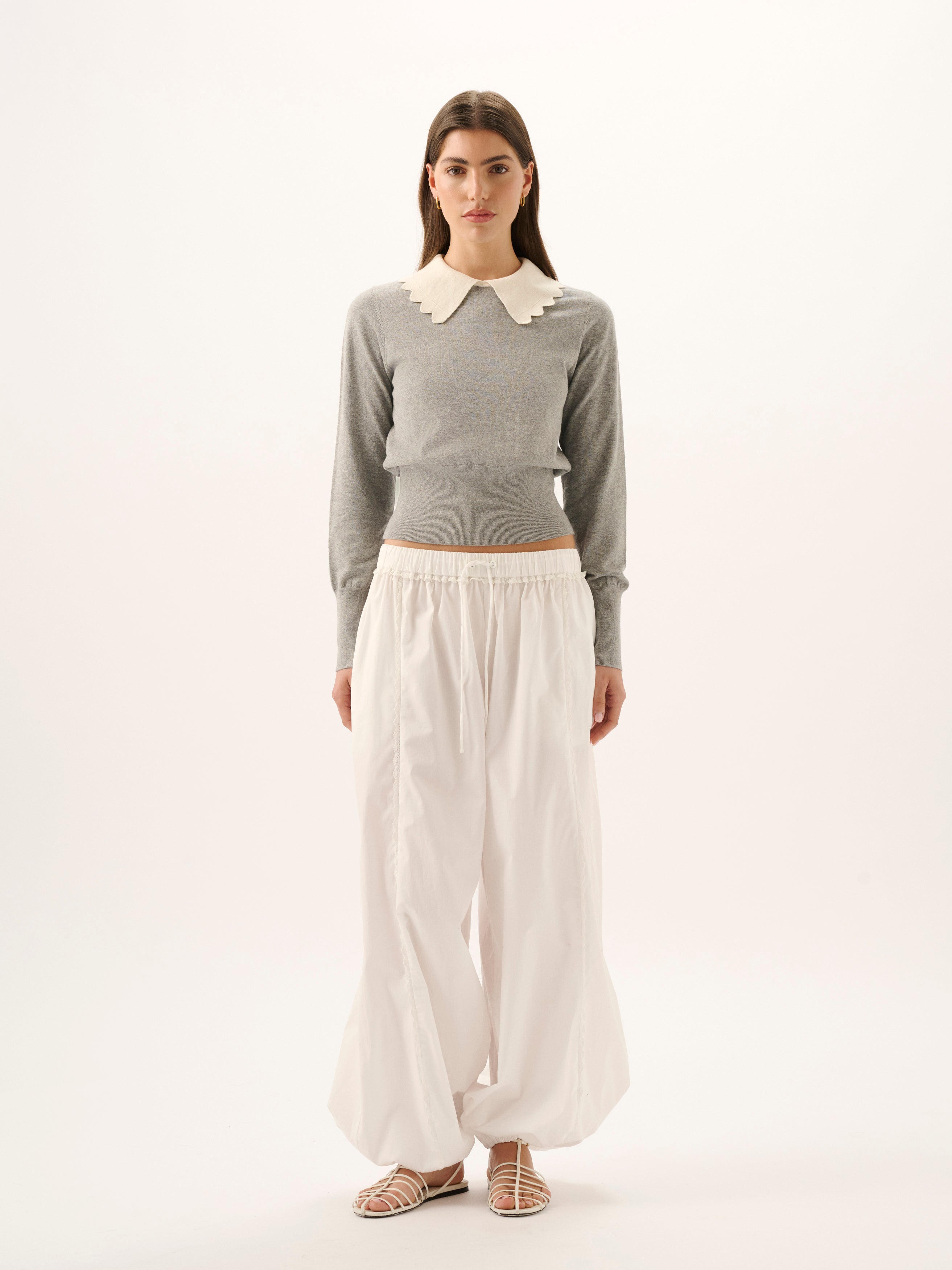 GRACIE KNIT TOP | GREY MARLE