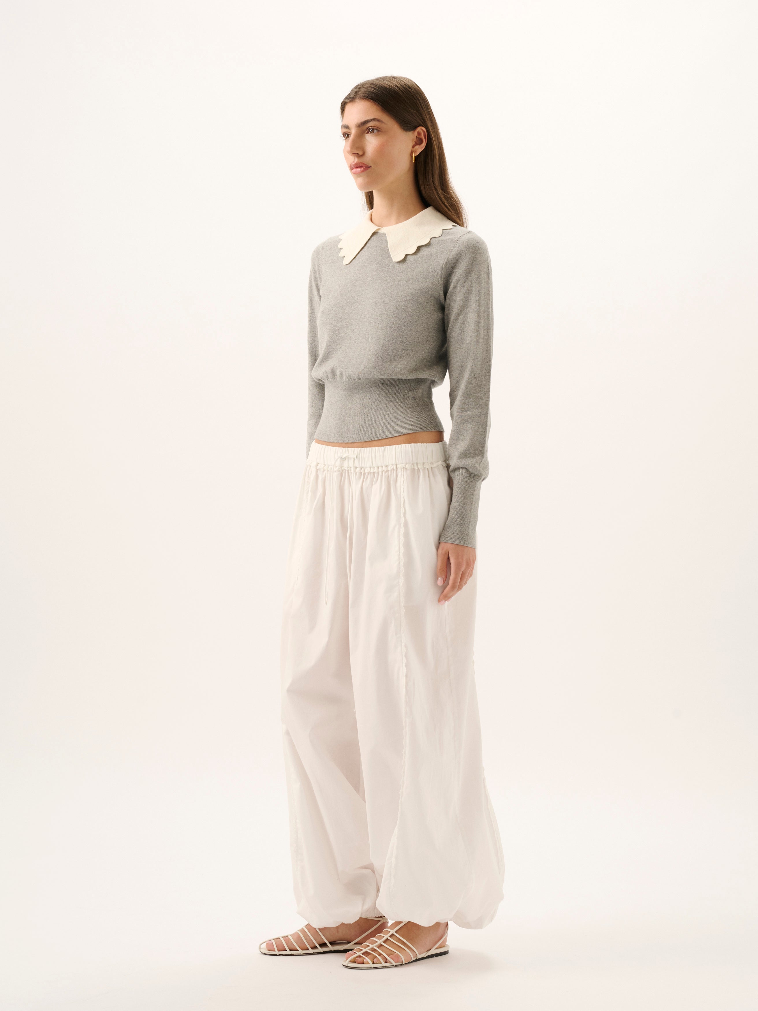 GRACIE KNIT TOP | GREY MARLE