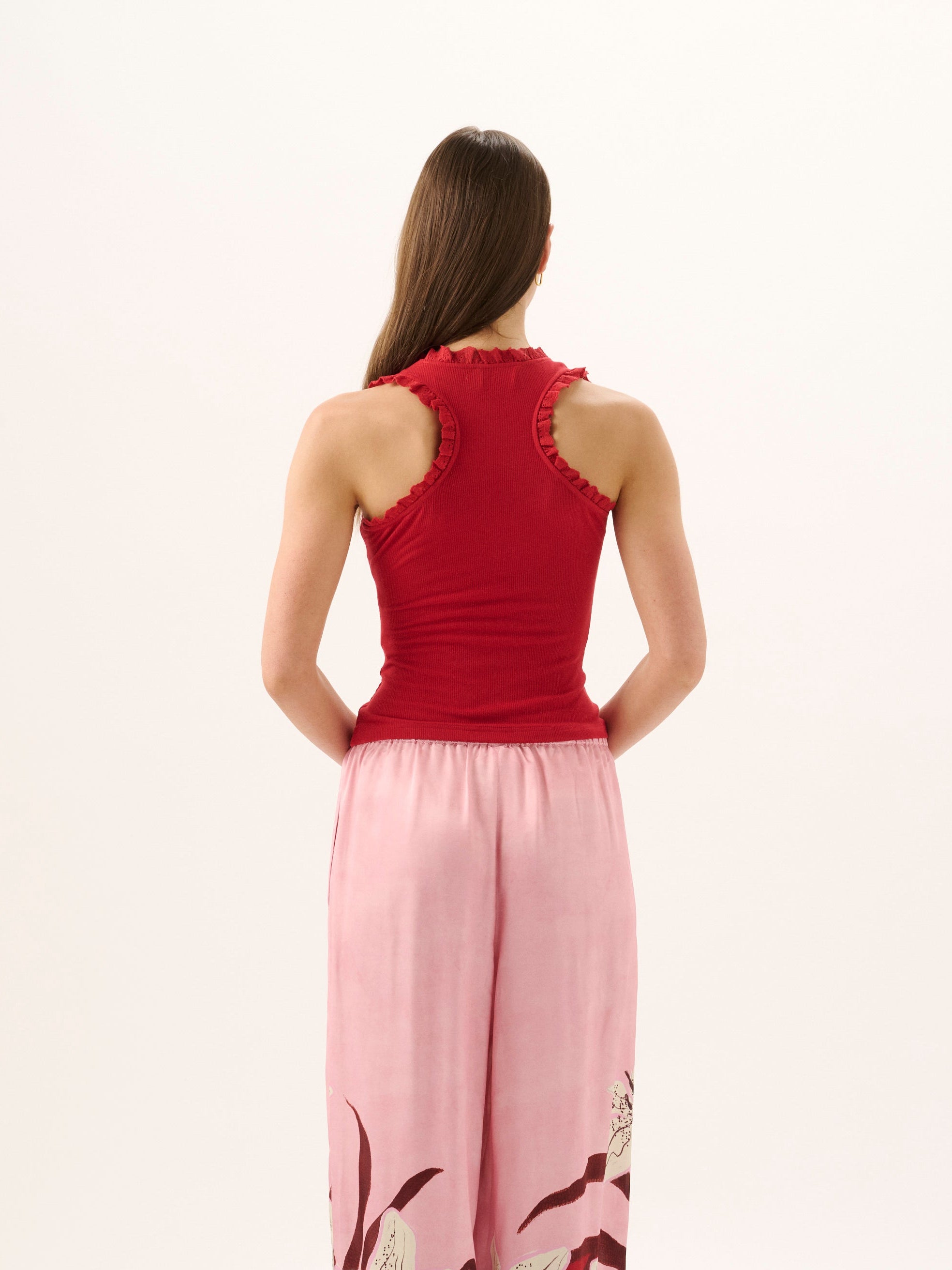 LUCY RIB TANK | POMEGRANATE