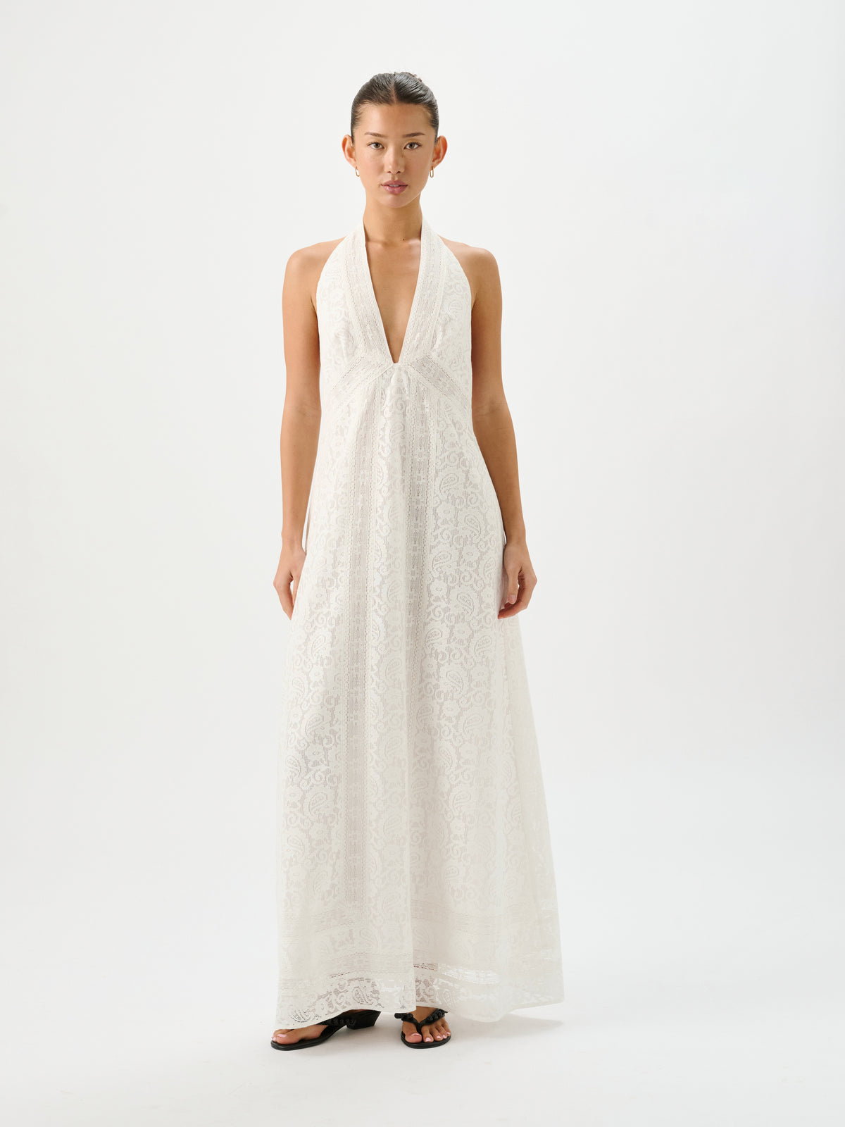 Kasey Halter Dress Paisley Lace