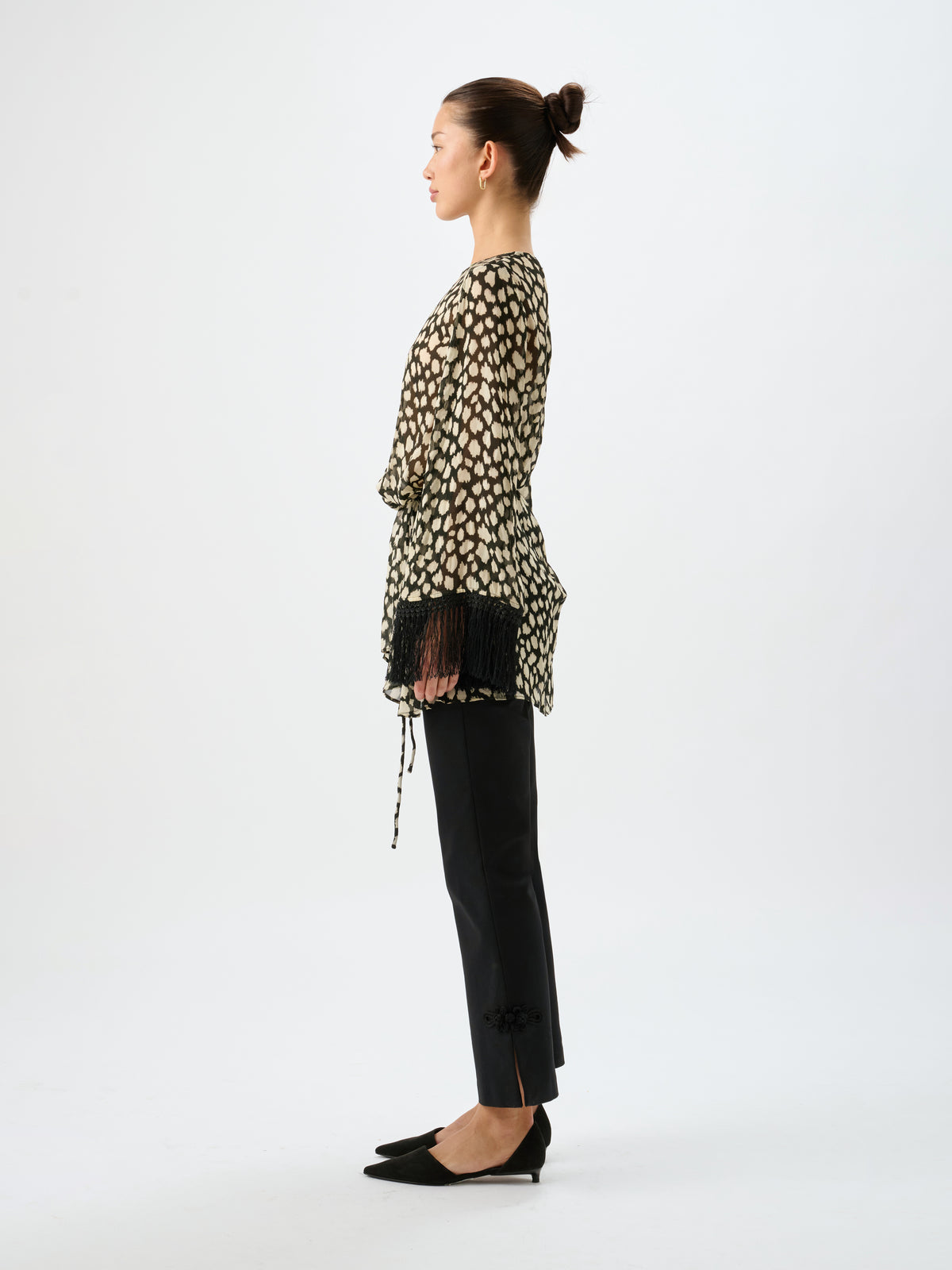 Pandora Fringe Dress Sauvage Noir