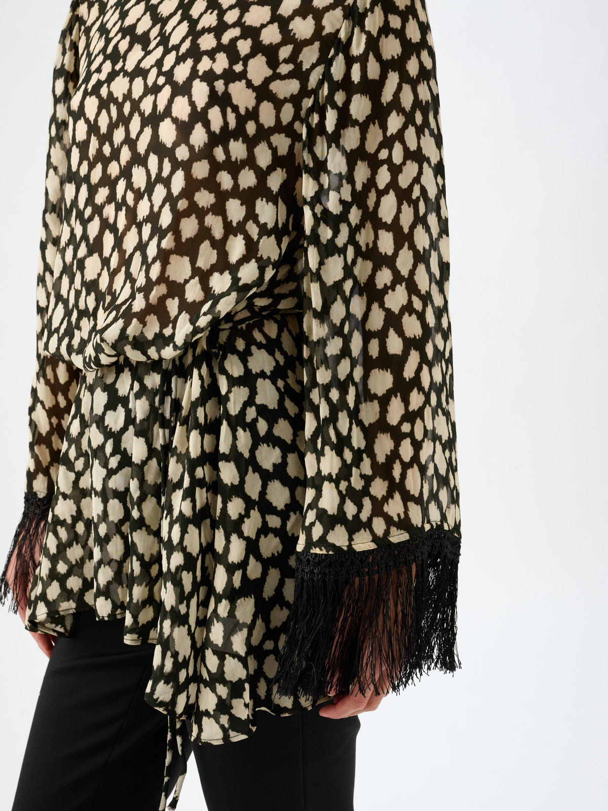 Pandora Fringe Dress Sauvage Noir